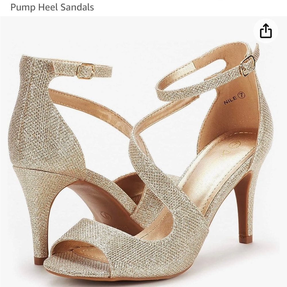 Gold High Heels Size 9.5